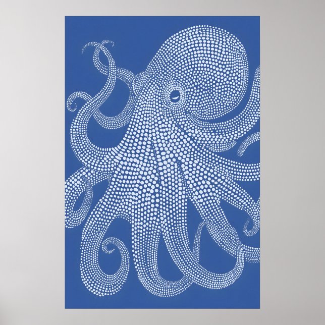 Impression d'octopus en art pointilliste Maximalis (Devant)