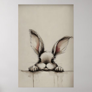 Impression d'oreilles de lapin de Pâques, Lapin ru