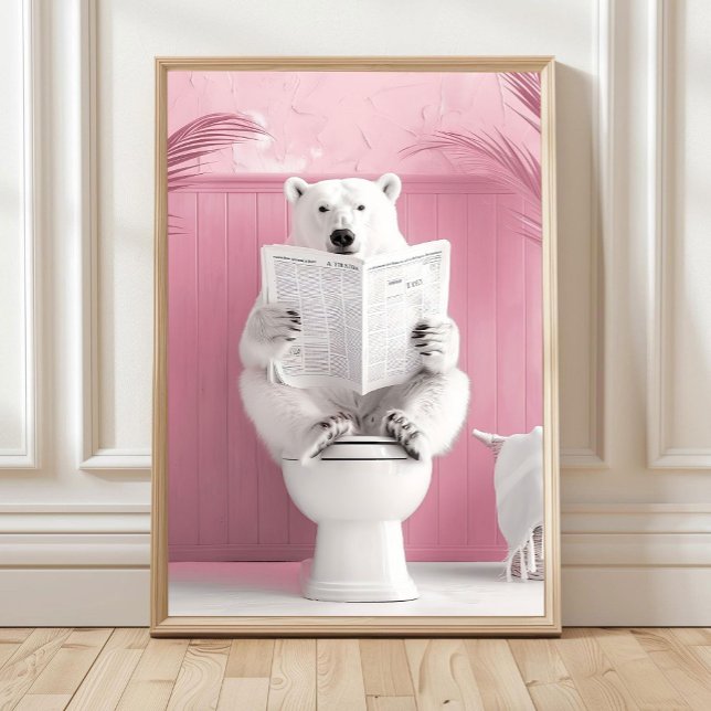 Impression d'ours polaire dans la salle de bain Ou (Créateur téléchargé)