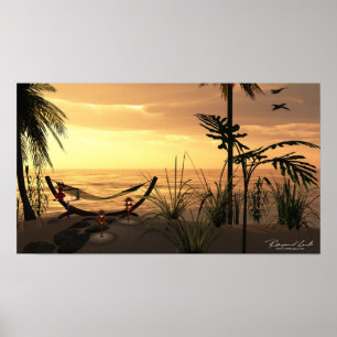 Impression du coucher de soleil Hammock