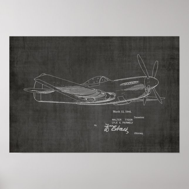 Impression du dessin d'art breveté d'avion 2ÈME GU (Devant)