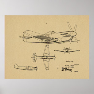 Impression du dessin d'art breveté d'avion 2ÈME GU