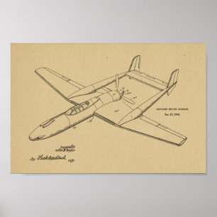 Impression du dessin d'art breveté de l'avion prop