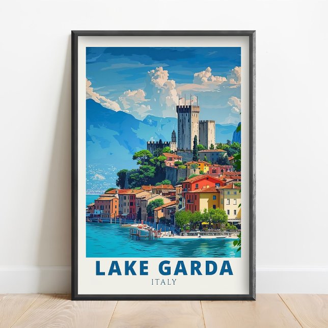 Impression du lac de Garde - Art de Malcesine - Af (Créateur téléchargé)