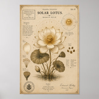 Impression du Musée Botanique Victorien Lotus Sola
