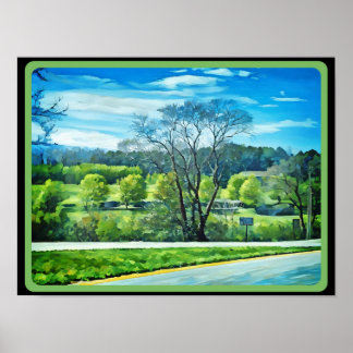 Impression du paysage, papier d'affiche de valeur