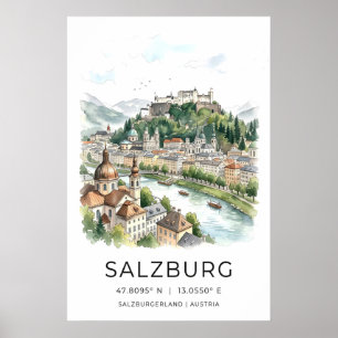 Impression du paysage urbain de Salzbourg - Ciel d