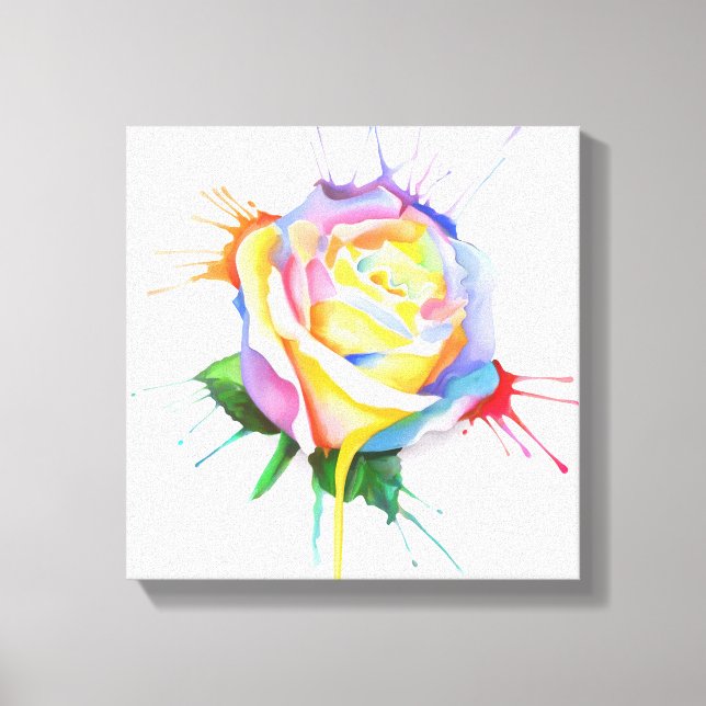 Impression du Rose de peinture à l'aquarelle (Recto)