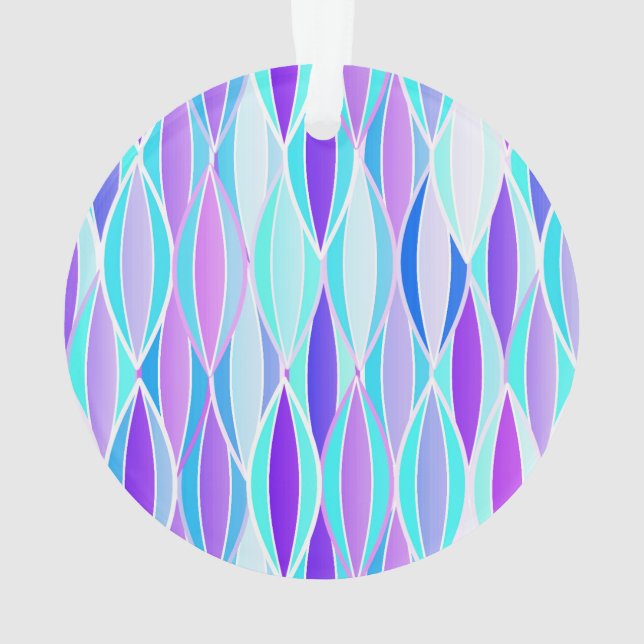 Impression du ruban du milieu du siècle - violet e (dos)
