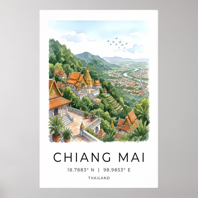 Impression du temple de Doi Suthep Chiang Mai Art  (Devant)