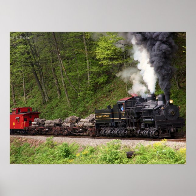 Impression du train à fumée et à vapeur (Devant)