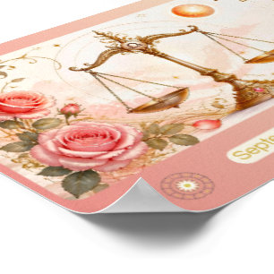 Impression du zodiaque Libra Art Nouveau