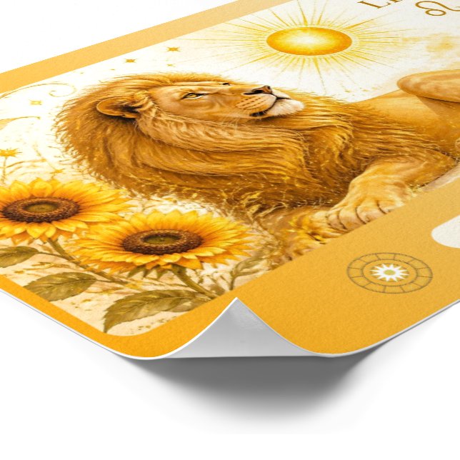 Impression du zodiaque Lion Art Nouveau (Coin)
