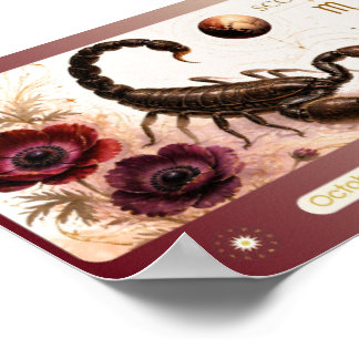 Impression du zodiaque Scorpion Art Nouveau