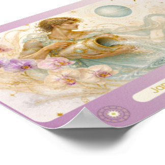 Impression du zodiaque Verseau Art Nouveau