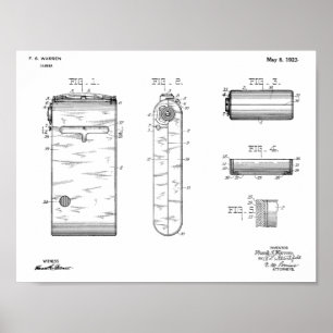 Impression d'un dessin d'art breveté de caméra com
