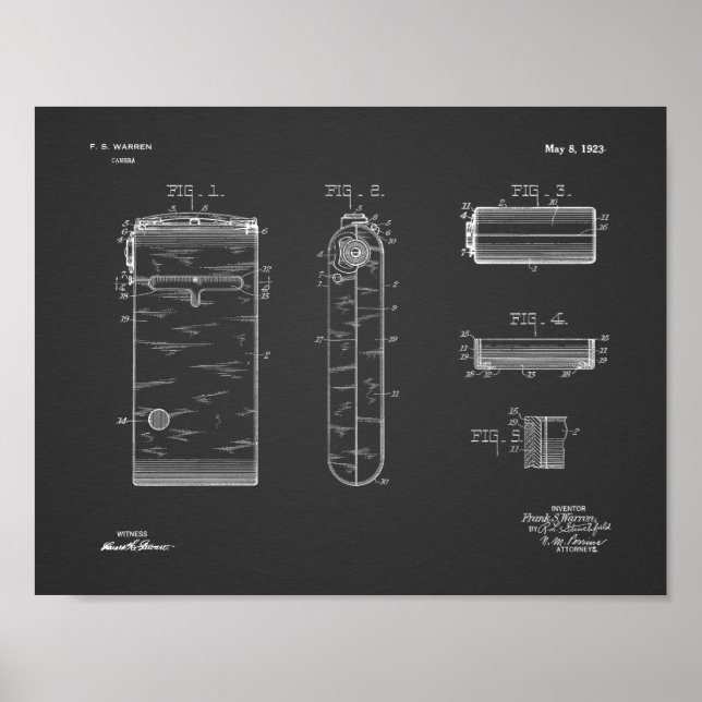 Impression d'un dessin d'art breveté de caméra com (Devant)