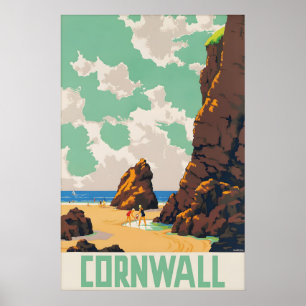 Impression d'une affiche de voyage vintage de Corn