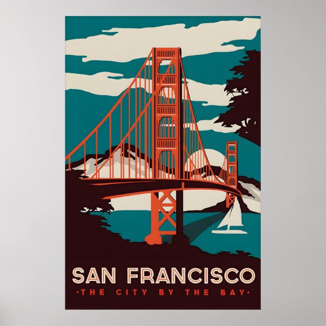 Impression d'une affiche de voyage vintage de San  (Devant)