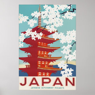 Impression d'une affiche de voyage vintage Japon P
