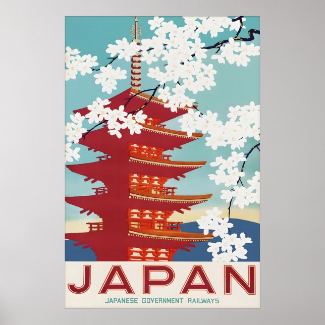 Impression d'une affiche de voyage vintage Japon P (Devant)