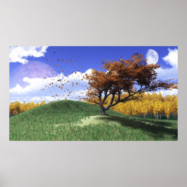 Impression d'une colline d'arbre (Devant)