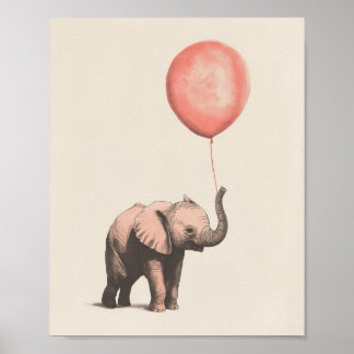 Impression éléphant | Art bébé éléphant | Nurserie