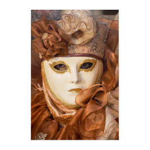 Impression En Acrylique Costume de carnaval orange, Venise