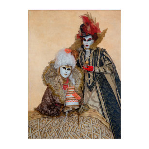 Impression En Acrylique Un couple en costume de carnaval à Venise