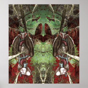 Impression en bois sanglant