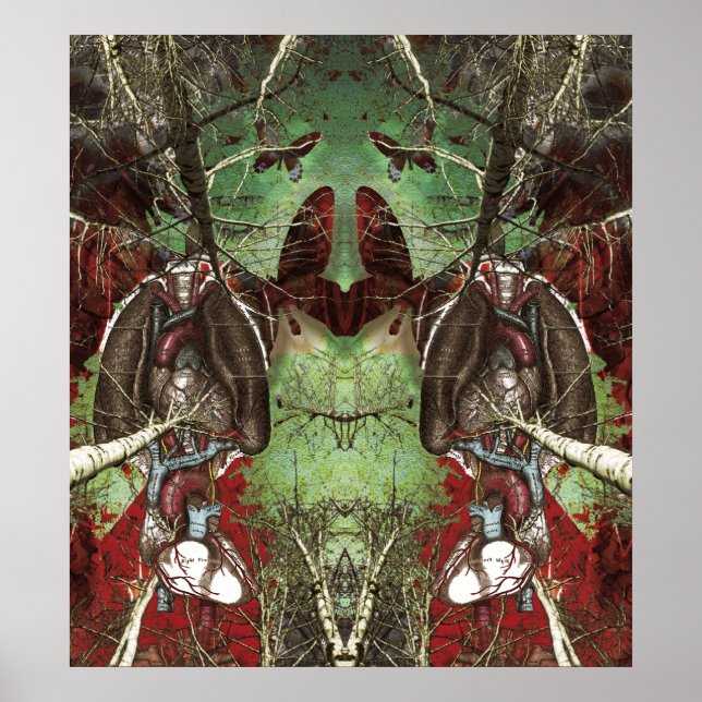 Impression en bois sanglant (Devant)