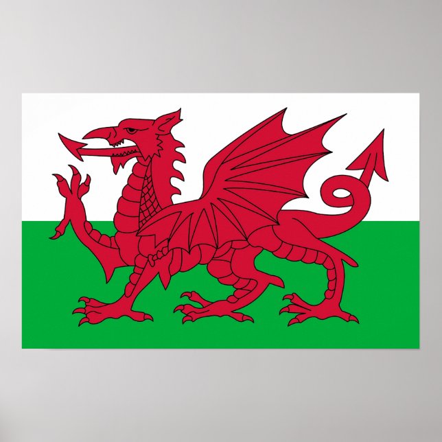 Impression en toile avec drapeau du Pays de Galles (Devant)