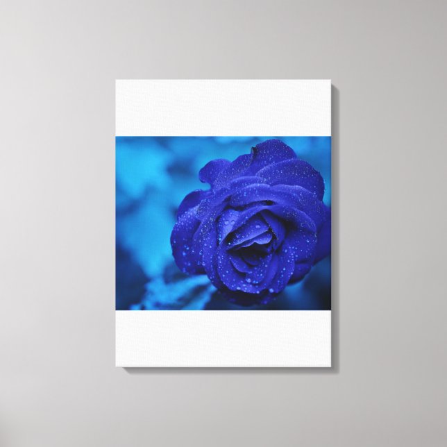 Impression en toile bleue étirée (Recto)