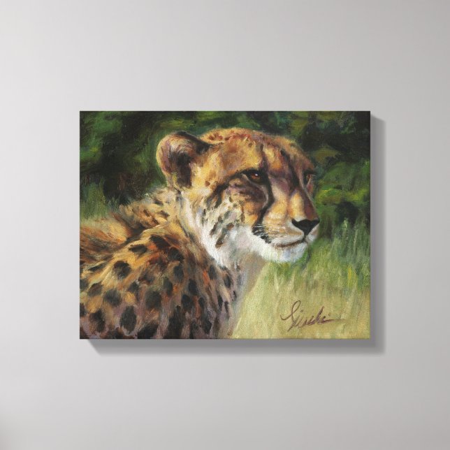 Impression en toile Cheetah 11" x 14" (Recto)