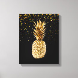 Impression en toile d'ananas or