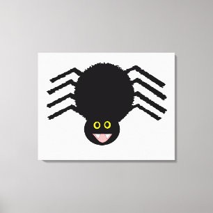 Impression en toile d'araignée noire