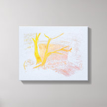 Impression en toile d'argent de cascade