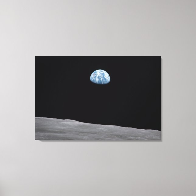 Impression en toile de la Terre vue de la lune (Recto)