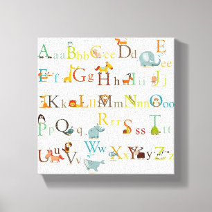 Impression en toile étirée - Alphabet coloré
