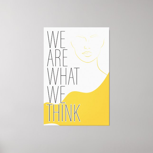 Impression en toile étirée avec message inspirant (Recto)
