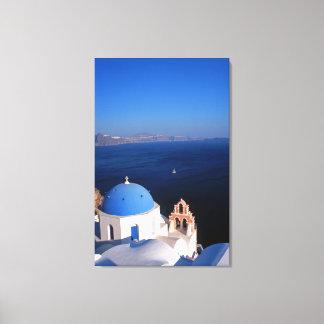 Impression en toile étirée de Santorin contemporai