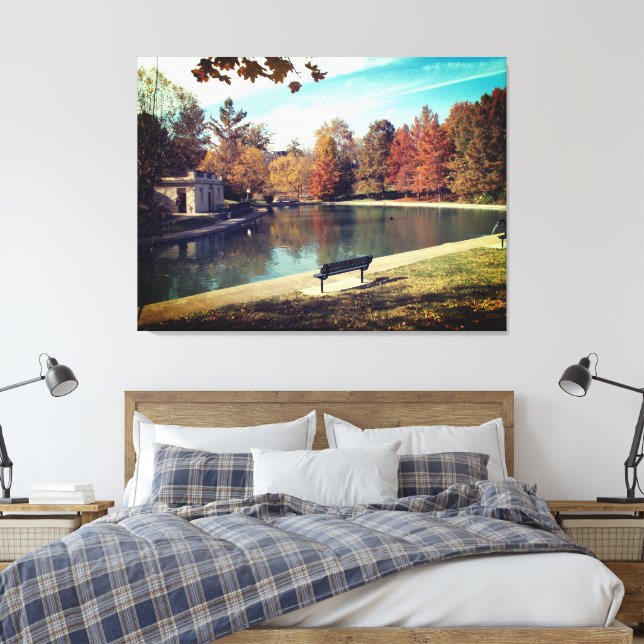 Impression en toile étirée du parc et du lac (Insitu(Chambre))