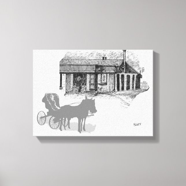 Impression en toile étirée : Journée dans le pays (Recto)