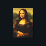 Impression en toile étirée Mona Lisa<br><div class="desc">Peinture classique de Mona Lisa de Léonard de Vinci. Copie d'un chef-d'oeuvre sur toile enveloppée. Vous pouvez changer la taille.</div>