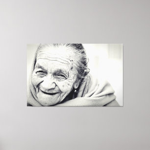 Impression en toile étirée - Photo femme âgée