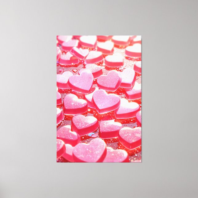 Impression en toile étirée rose (Recto)