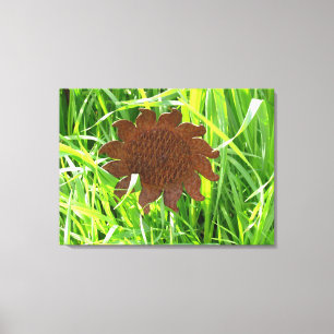 Impression en toile - Fleur de Fer en Herbe