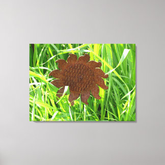 Impression en toile - Fleur de Fer en Herbe
