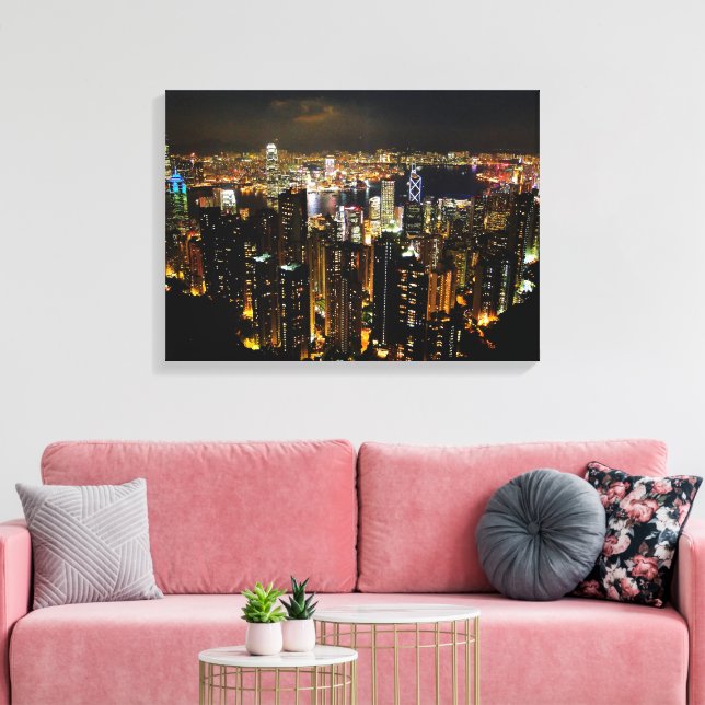 Impression en toile Skyline de Hong Kong (Insitu(Salon))