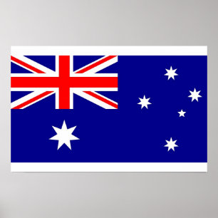 Impression encadrée avec Drapeau d'Australie